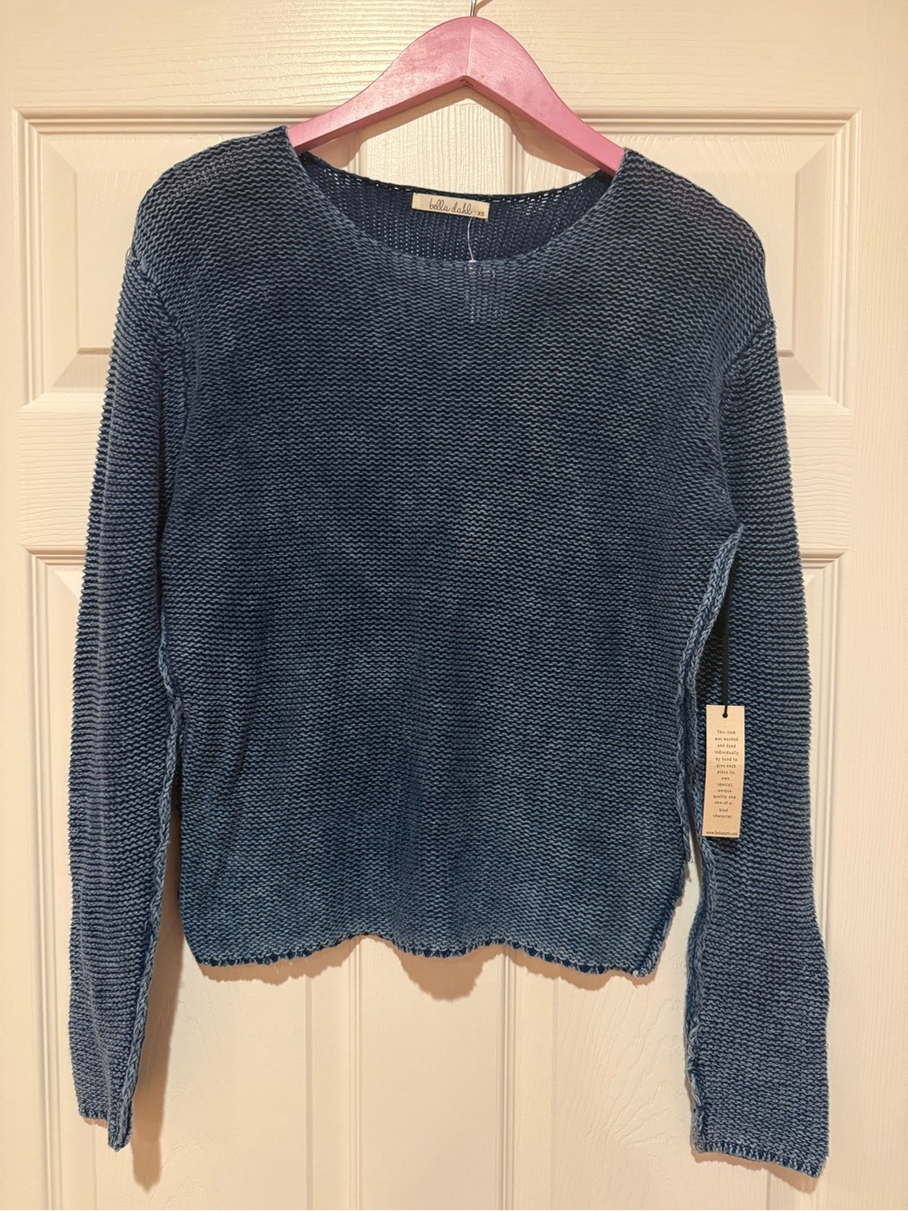 Bella Dahl Washed Denim Blue Crewneck Sweater